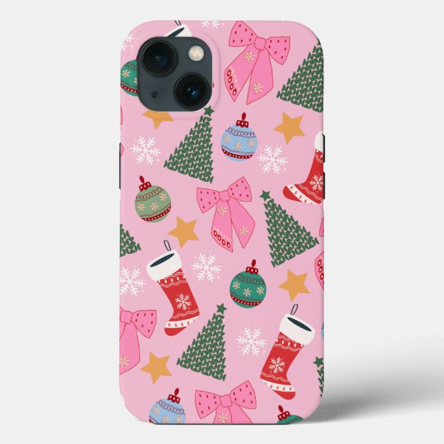 Cute Christmas Pink Case-Mate iPhone Case (Back)
