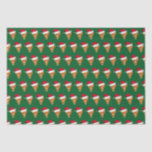 Cute Christmas Pizza Slices in Santa Hats Green Tissue Paper<br><div class="desc">Funny pizza lover Christmas tissue paper for an Italian restaurant. Cute pepperoni slices with a hilarious Santa Claus hat in a fun green holiday food pattern.</div>