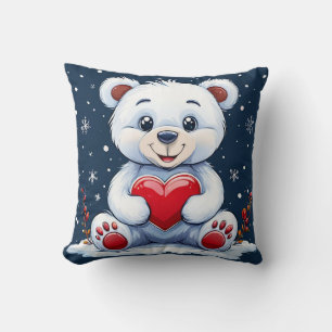 ❤️ Cute Christmas Polar Bear Love Gift ✨ Cushion