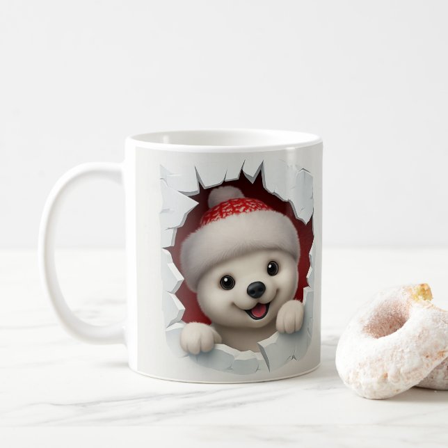 Cute Christmas Polar Bear Mug (With Donut)