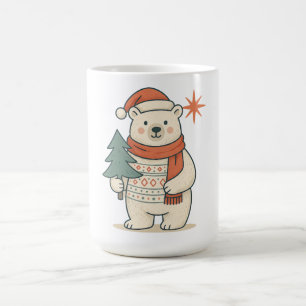 Cute Christmas Polar Bear Scandinavian Winter Coffee Mug