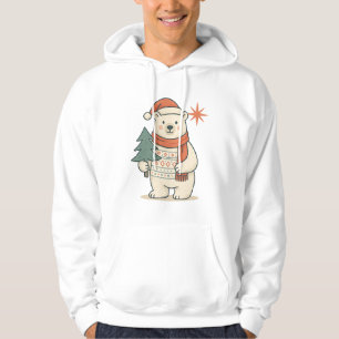 Cute Christmas Polar Bear Scandinavian Winter Cozy Hoodie