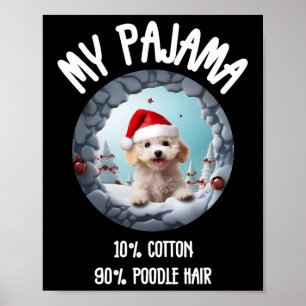 Cute Christmas Poodle - Funny Dog Design For Pet L Poster