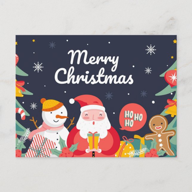 Cute Christmas Postcard (Front)