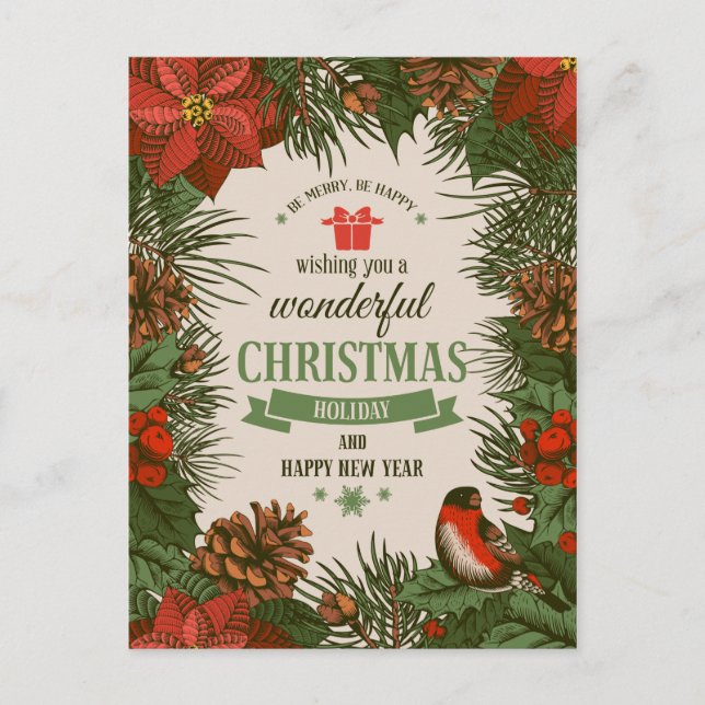 Cute Christmas Postcard (Front)