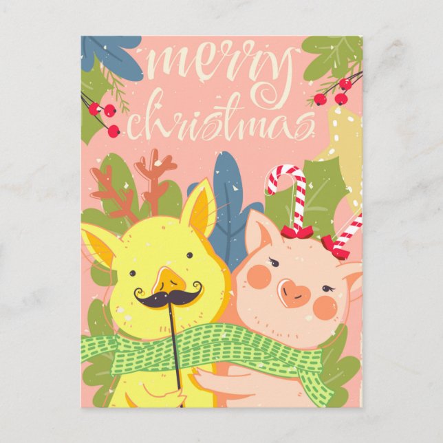 Cute Christmas Postcard (Front)