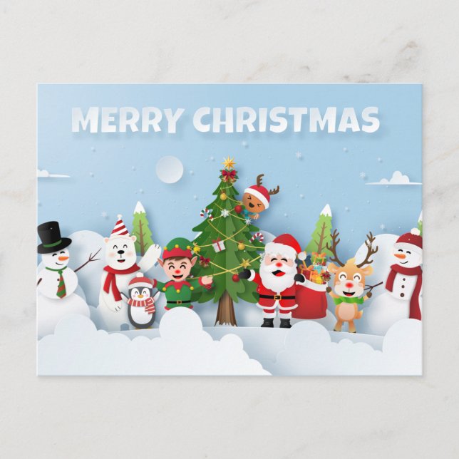 Cute Christmas Postcard (Front)