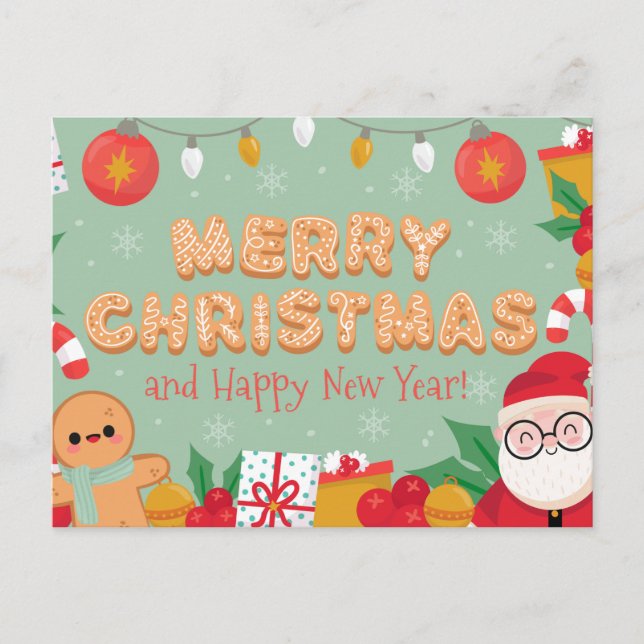 Cute Christmas Postcard (Front)
