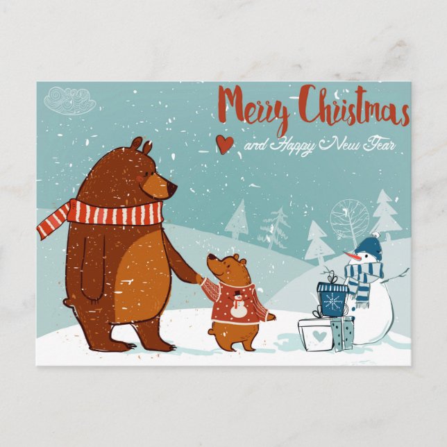 Cute Christmas Postcard (Front)