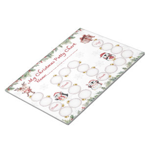 Cute Christmas Potty Training Chart Notepad