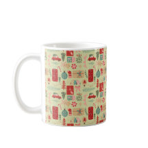 Cute Christmas Preppy Pink Mint Green Illustration