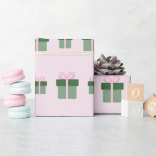 Cute Christmas Presents with Bow Holiday Seamless  Wrapping Paper
