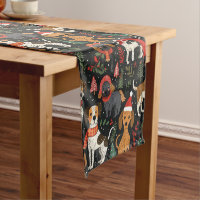 Cute Christmas Puppies Seamless Pattern