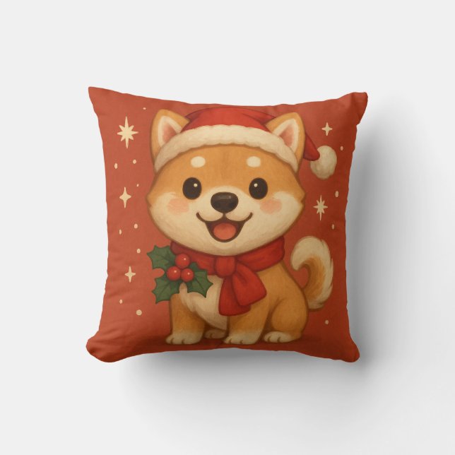 Cute Christmas Puppy Cushion (Front)