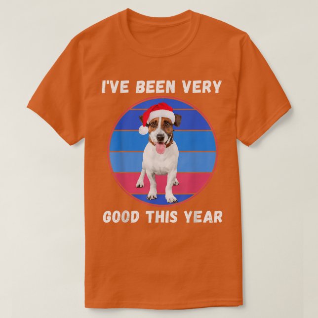Cute Christmas Puppy Dog I've Been Good This Year  T-Shirt (Design Front)