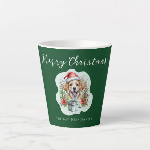 Cute Christmas Puppy  Latte Mug