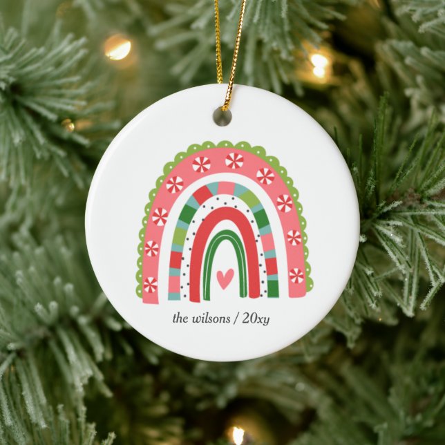 Cute Christmas Rainbow Ceramic Tree Decoration (Tree)