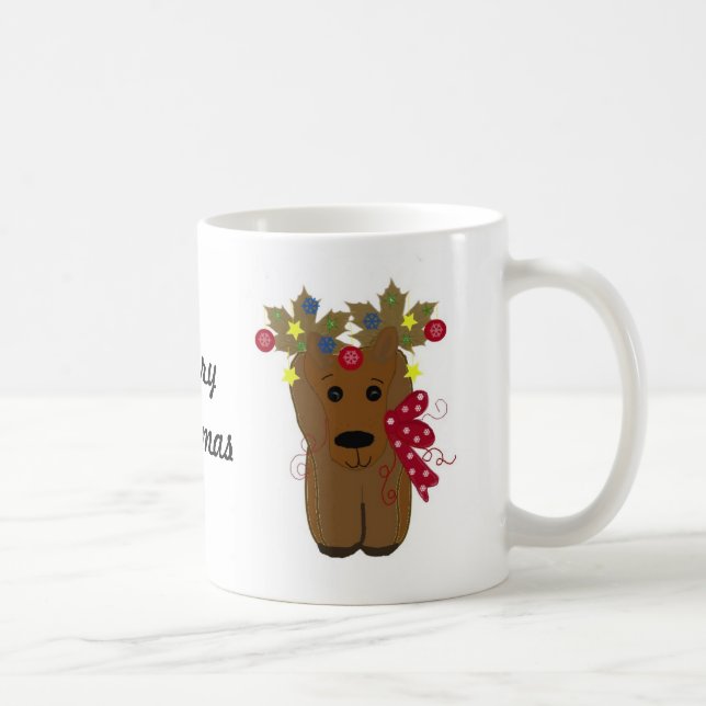 Cute Christmas Reindeer Coffee Mug (Right)