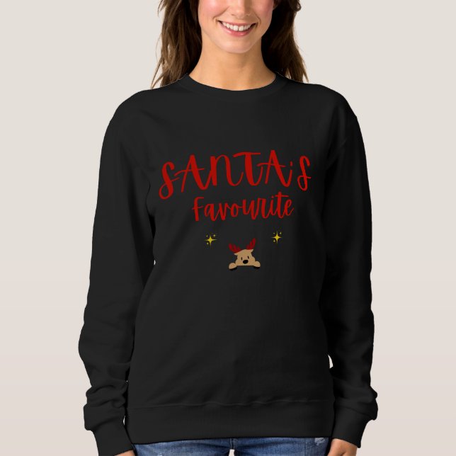  Cute Christmas Reindeer Design - Sweatshirt (Front)