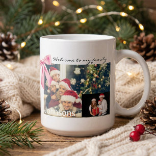  Cute Christmas reindeer family  photo Large Coffee Mug