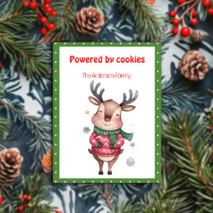 Cute christmas reindeer funny wish retro Postcard
