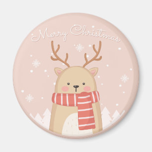 Cute Christmas Reindeer Magnet