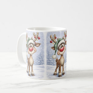 Cute Christmas Reindeer Mug
