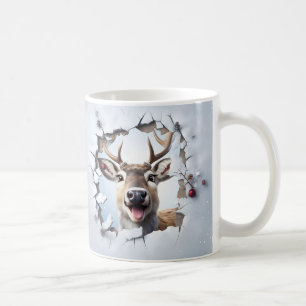 Cute Christmas Reindeer Mug Cozy Winter Mug