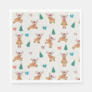 Cute Christmas Reindeer  Napkin