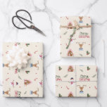 Cute Christmas Reindeer Snowman Pattern Whimsical  Wrapping Paper Sheet<br><div class="desc">Cute Christmas Reindeer Snowman Pattern Whimsical Wrapping Paper Sheets</div>