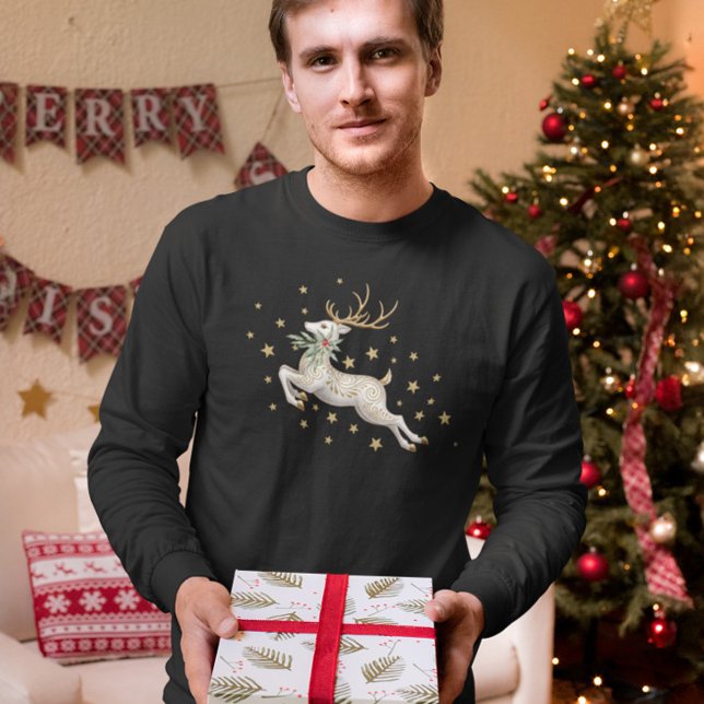 Cute Christmas Reindeer Tri-Blend Shirt (Creator Uploaded)