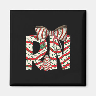 Cute Christmas Rn Shirt For Nurses Christmas Cake Magnet