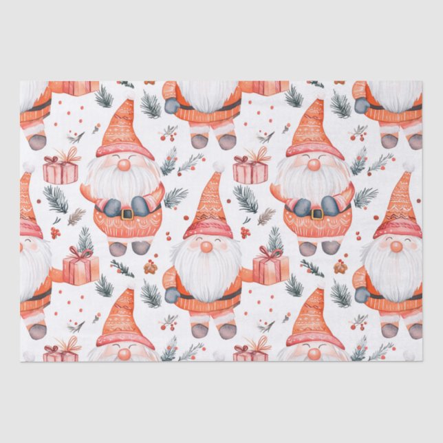 Cute Christmas Santa Claus Tissue Paper (Front)
