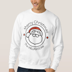 Cute Christmas Santa Claus with Red Hat Sweatshirt