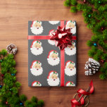 Cute Christmas Santa Claus Wrapping Paper<br><div class="desc">Cute Christmas wrapping paper with a Santa Claus on a grey background! Fun for wrapping your kids Christmas gifts. Comes in a variety of colours. Designed for you by Blackberry Boulevard.</div>