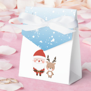 Cute Christmas Santa & Reindeer Favour Box