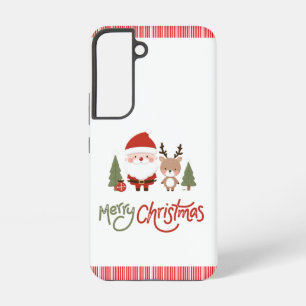 Cute Christmas Santa & Reindeer Samsung Galaxy Case