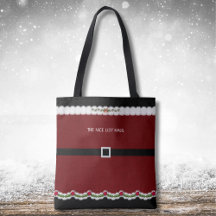 Cute Christmas Santa Suit Nice List Haul Tote Bag
