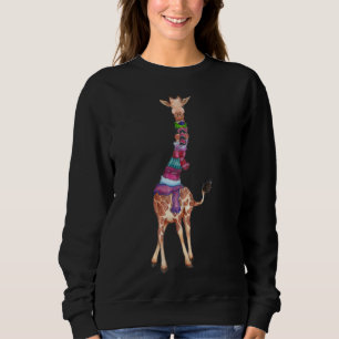 Cute Christmas Scarf Giraffe Sweatshirt