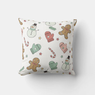 Cute Christmas Seamless Pattern | Gingerbread, Sno Cushion
