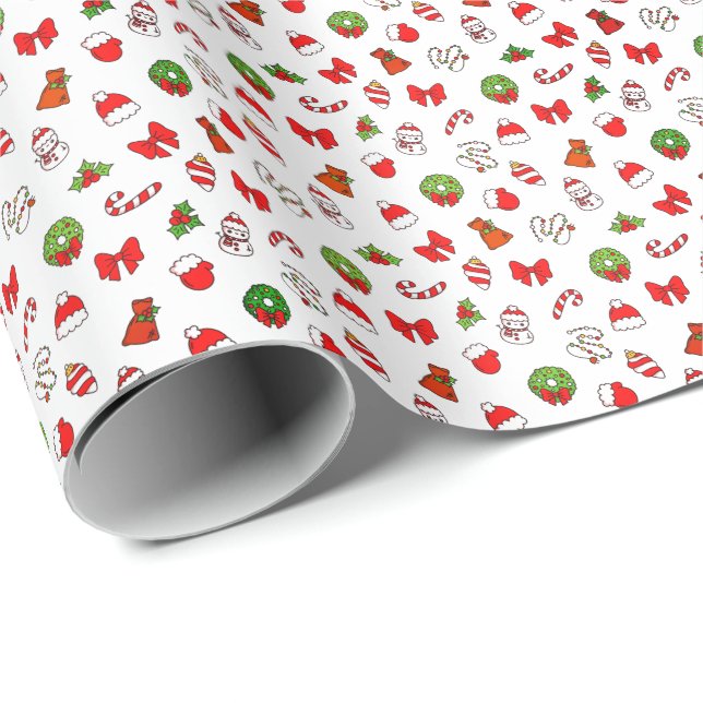 Cute Christmas  Seamless Pattern  Wrapping Paper (Roll Corner)