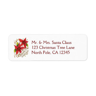 Cute Christmas Season's Greetings with Poinsettias