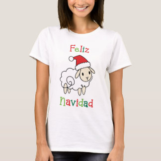 Cute Christmas Sheep – Feliz Navidad T-Shirt