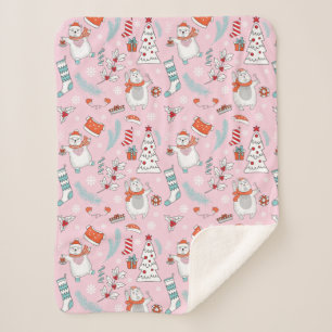 Cute Christmas Sherpa Blanket