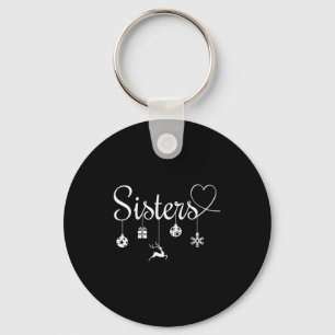 Cute Christmas Sisters  Key Ring
