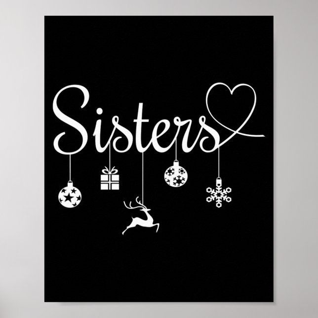 Cute Christmas Sisters  Poster (Front)