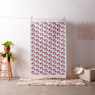 Cute Christmas skull Fabric