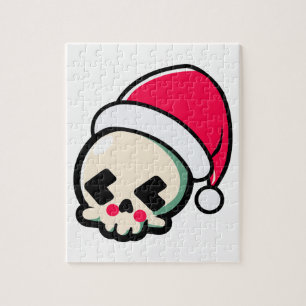 Cute Christmas skull Jigsaw Puzzle