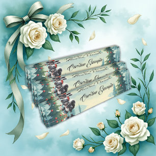 Cute Christmas Skunk Cartoon  Nameplate