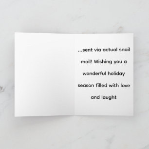 Cute Christmas Snail Holiday Greeting Card